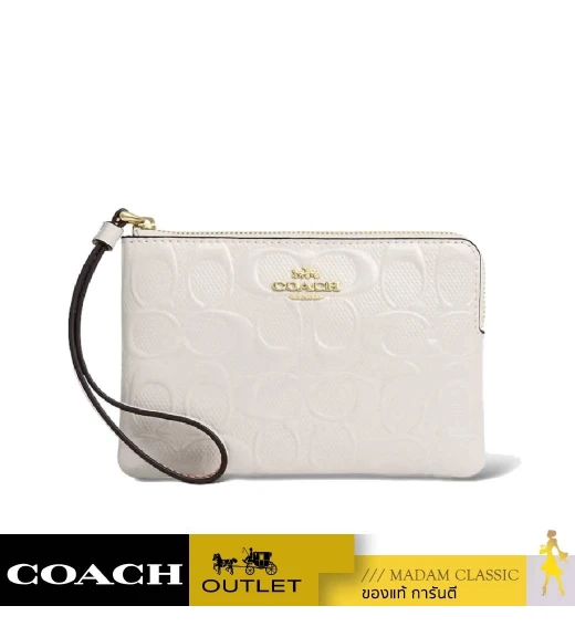 กระเป๋าสตางค์ COACH CT992 CORNER ZIP IN SIGNATURE LEATHER (IMCHK)				