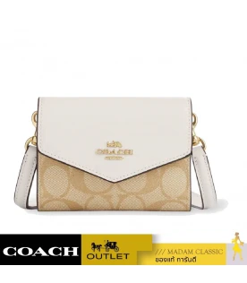 กระเป๋าสตางค์ COACH CU172 MINI ENVELOPE WALLET WITH STRAP IN SIGNATURE CANVAS (IMDQC)				