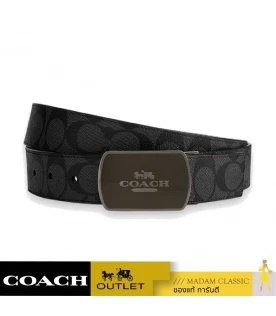 เข็มขัด COACH CU210 PLAQUE BUCKLE CUT TO SIZE REVERSIBLE BELT, 38 MM (QBMI5)			