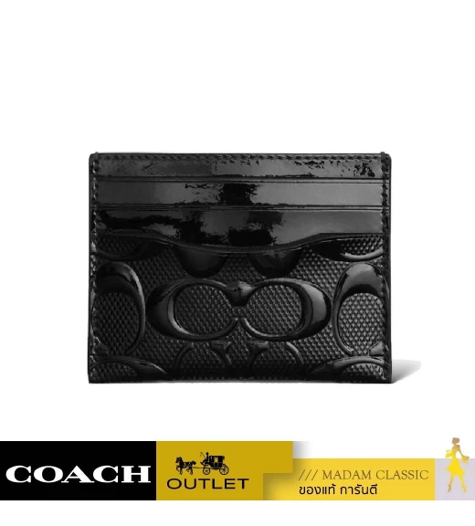 กระเป๋าใส่บัตร COACH CV422 SLIM ID CARD CASE IN SIGNATURE LEATHER (BLK)				