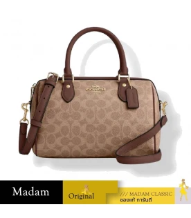 กระเป๋าสะพายข้าง COACH CV961 ROWAN SATCHEL BAG IN SIGNATURE CANVAS (IMXHE)				