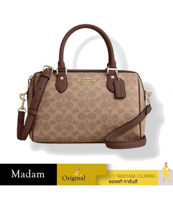 กระเป๋าสะพายข้าง COACH CV961 ROWAN SATCHEL BAG IN SIGNATURE CANVAS (IMXHE)				