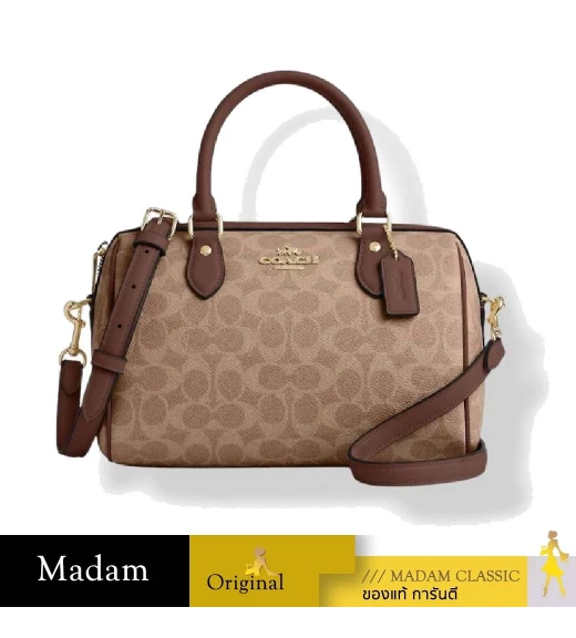 กระเป๋าสะพายข้าง COACH CV961 ROWAN SATCHEL BAG IN SIGNATURE CANVAS (IMXHE)				