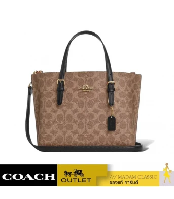 กระเป๋าสะพายข้าง COACH CV965 MOLLIE TOTE BAG 25 IN SIGNATURE CANVAS (IMQRX)				