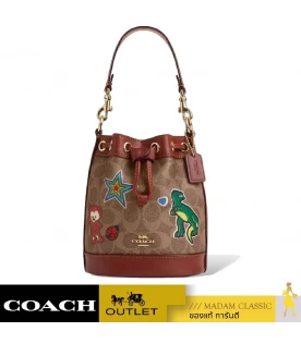 กระเป๋าสะพาย COACH CW300 MINI BUCKET BAG IN SIGNATURE CANVAS WITH STICKER PRINT (IMTAM)				