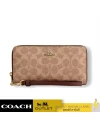 กระเป๋าสตางค์ผู้หญิง COACH CW778 LONG ZIP AROUND WALLET IN SIGNATURE CANVAS (IMXHE)				