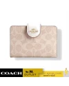 กระเป๋าสตางค์ COACH CW786 MEDIUM CORNER ZIP WALLET IN SIGNATURE CANVAS (IMXDM)