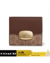 กระเป๋าสตางค์ COACH CW801 ELIZA SMALL WALLET IN SIGNATURE CANVAS  (IMXHE)				