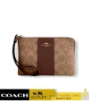 กระเป๋าสตางค์ผู้หญิง COACH CW854 Signature coated canvas and smooth leather (IMXHE)				