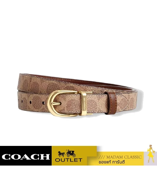 เข็มขัดผู้หญิง COACH CX057 SIGNATURE BUCKLE BELT, 25 MM (IMXHE)				