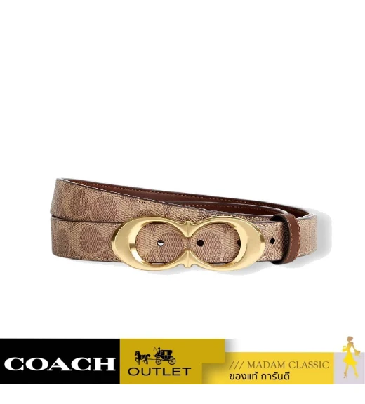 เข็มขัด COACH CX061 SIGNATURE BUCKLE BELT, 25 MM (IMXHEL)					