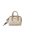 พวงกุญแจ COACH CX068 MINI ROWAN BAG CHARM IN SIGNATURE CANVAS (SVPWH)