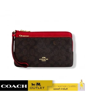 กระเป๋าสตางค์ COACH CX161 MEDIUM ID ZIP WALLET IN SIGNATURE CANVAS (IMXD0)