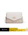 กระเป๋าสตางค์ COACH CX162 MINI ENVELOPE WALLET WITH STRAP IN SIGNATURE CANVAS (IMXDM)				