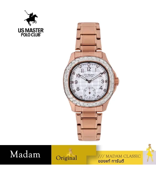 นาฬิกา US MASTERS POLO CLUBTHE EMPIRE CRYSTAL 30MM ROSEGOLD / WHITE USM-DD44